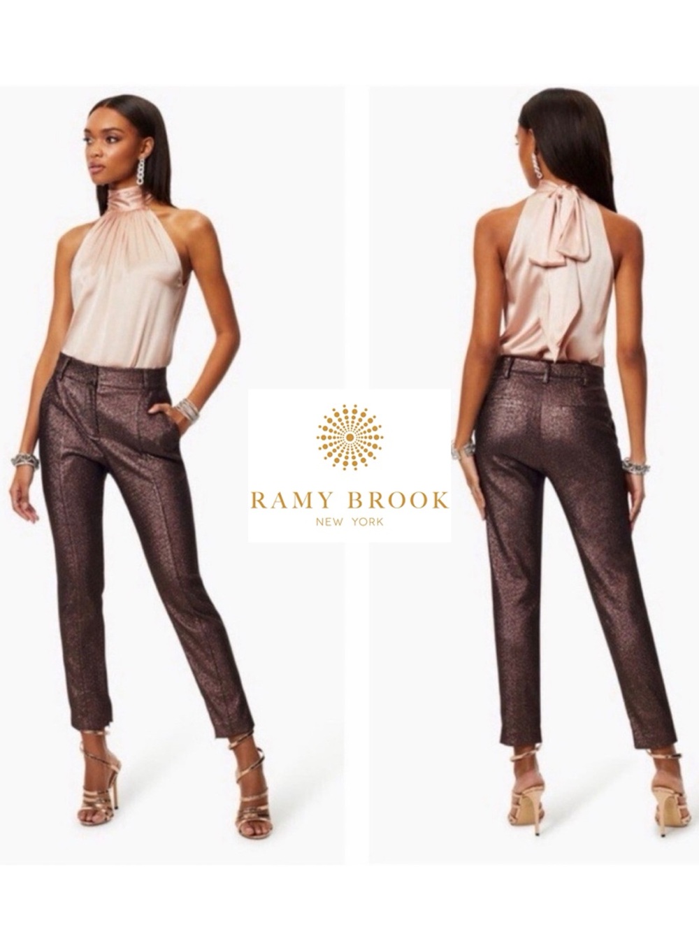 NWT - Ramy Brook Glitter Kody Pants (0)